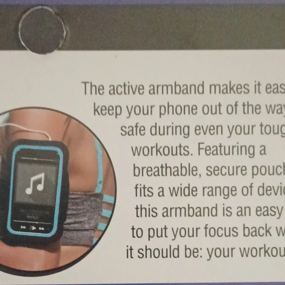 Gray and Black Adjustable Active Armband For Phone While You Workout